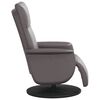 vidaXL Fauteuil inclinable avec repose-pieds gris similicuir