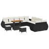 vidaXL Ensemble de canap&eacute; de jardin 13 pc Noir polyrotin