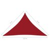 vidaXL Voile de parasol tissu oxford triangulaire 4x4x5,8 m rouge