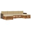 vidaXL Ensemble de canap&eacute;s d'ext&eacute;rieur 6 pc Bois d'Acacia Massif