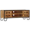 vidaXL Meuble TV avec tiroirs 120x30x40 cm Bois massif de manguier