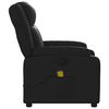 vidaXL Fauteuil de massage inclinable noir similicuir