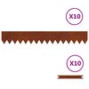 vidaXL Bordure de Pelouse 10 pcs Marron 100 x 0.05 x 20 cm