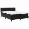 vidaXL Lit &agrave; ressorts avec matelas Noir 200 x 160 cm Velours