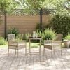 vidaXL Ensemble bistro de jardin 3 pcs Beige polyrotin
