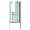vidaXL Portail de cl&ocirc;ture EMMEN avec pointes, acier, 104 x 147 cm, vert
