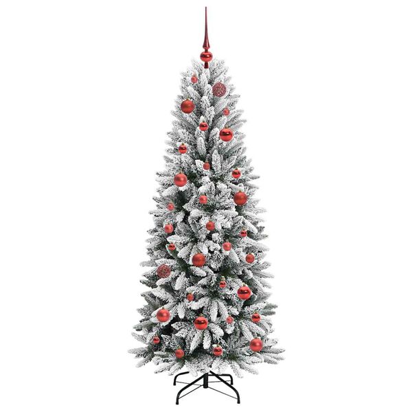 vidaXL Sapin de No&euml;l artificiel avec 150 LED avec support Blanc 150 cm