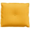 vidaXL Coussin de Dos Jaune clair 60 x 50 cm Tissu en velours c&ocirc;tel&eacute;