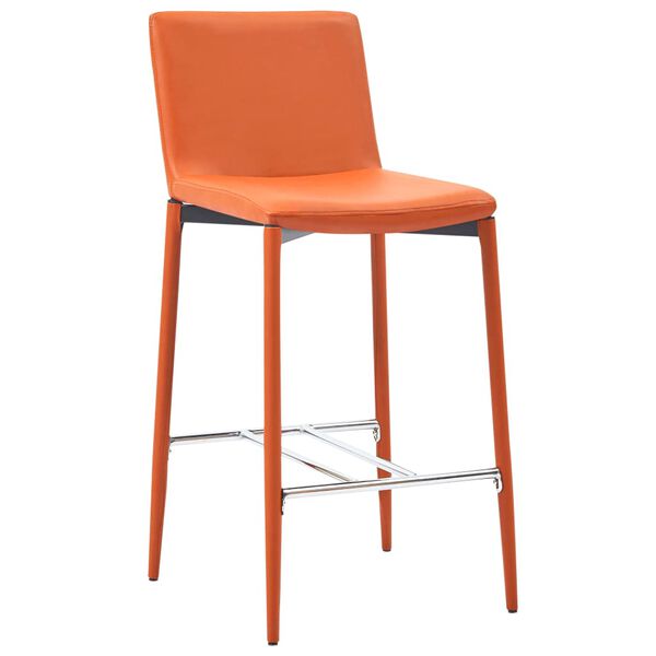 vidaXL Tabourets de bar lot de 2 orange similicuir