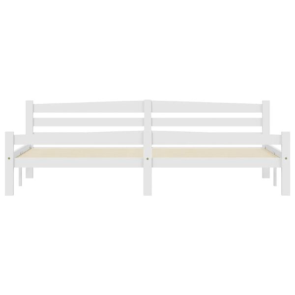 vidaXL Cadre de lit sans matelas blanc bois massif de pin 200x200 cm