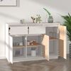 vidaXL Buffet blanc 110x34x75 cm bois massif de pin