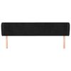 vidaXL T&ecirc;te de lit avec oreilles Noir 183x23x78/88 cm Velours