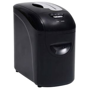 vidaXL D&eacute;chiqueteuse de papier 10 feuilles &agrave; micro-coupe Noir