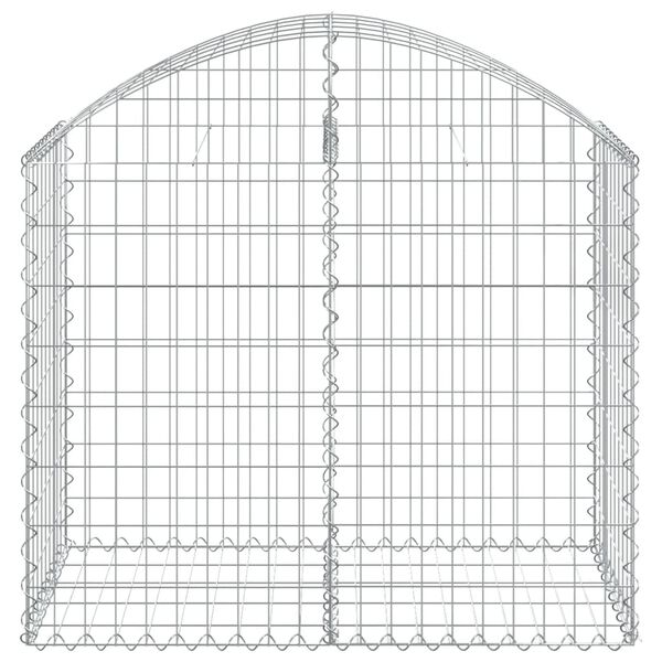 vidaXL Panier de gabions arqué 100x50x80/100 cm Fer galvanisé