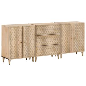 vidaXL Armoires lat&eacute;rales 3 pcs 60x33x75 cm bois massif de manguier