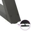 vidaXL Pieds de table &agrave; manger 2 pi&egrave;ces Anthracite 70 x (72-73,3) cm Acier