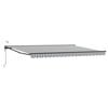 vidaXL Auvent r&eacute;tractable &eacute;lectrique Anthracite et blanc 4 x 2 m