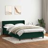 vidaXL Sommier &agrave; lattes de lit et matelas vert fonc&eacute; 160x210cm velours