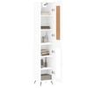 vidaXL Buffet haut Blanc 34,5x34x180 cm Bois d'ing&eacute;nierie