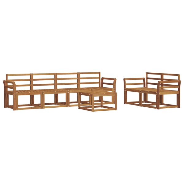 vidaXL Ensemble de canap&eacute;s d'ext&eacute;rieur 7 pcs Naturel