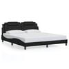 vidaXL Cadre de lit Viana avec LED sans matelas noir 180x200 cm