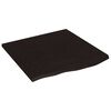 vidaXL &Eacute;tag&egrave;re murale marron fonc&eacute; 60x60x2 cm bois ch&ecirc;ne massif trait&eacute;