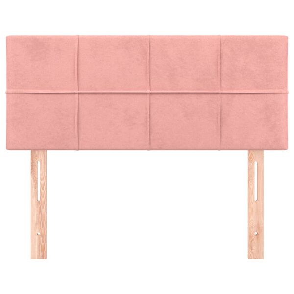 vidaXL Tête de lit Rose 100x5x78/88 cm Velours