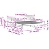 vidaXL Cadre de lit avec t&ecirc;te de lit Marron 200 x 200 cm Pin massif