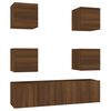 vidaXL Ensemble de meubles TV 6 pcs Ch&ecirc;ne marron Bois d'ing&eacute;nierie