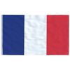 vidaXL Drapeau de la France et m&acirc;t 6,08 m Aluminium
