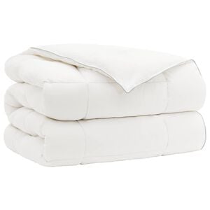 vidaXL Couette 200x200 cm Hiver 450 GSM Laine australienne Blanc