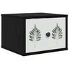 vidaXL Cabinet de chevet mural HANAU Ch&ecirc;ne noir 36 x 33 x 25 cm