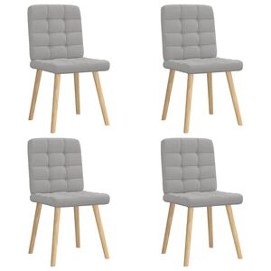 vidaXL Chaises &agrave; manger lot de 4 gris nuage tissu