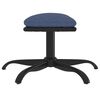vidaXL Repose-pied Bleu 60x60x36 cm Tissu et similicuir