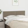 vidaXL T&ecirc;tes de lit 2 pcs Taupe 72x5x78/88 cm Tissu