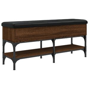 vidaXL Banc &agrave; chaussures ch&ecirc;ne marron 102x32x45 cm bois d'ing&eacute;nierie