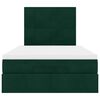 vidaXL Cadre de lit ottoman avec matelas vert fonc&eacute; 120x190 cm velours