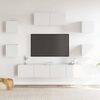 vidaXL Ensemble de meubles TV 7 pcs Blanc Bois d'ingénierie