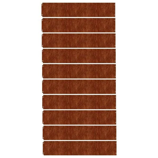 vidaXL Bordures de pelouse 10 pcs 20x103 cm acier corten flexible