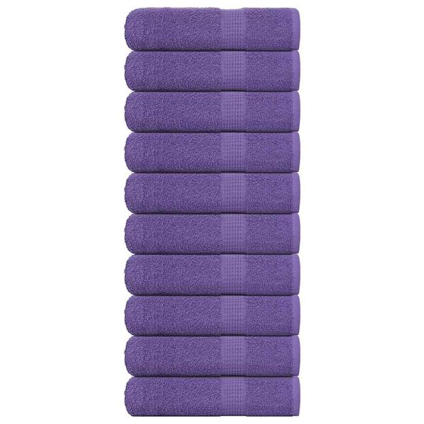 vidaXL Serviettes de bain FROGN 10 pcs violet 100x150 cm 360 g/m&sup2;