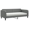 vidaXL Lit de jour avec matelas gris fonc&eacute; 90x200 cm tissu
