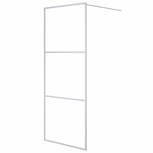 vidaXL Paroi de douche Argent&eacute; 80x195 cm Verre ESG transparent