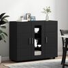 vidaXL Cabinet en Bois Noir 88,5 x 30,5 x 73 cm Bois d'ing&eacute;nierie
