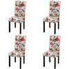 vidaXL Chaises &agrave; manger lot de 4 multicolore tissu