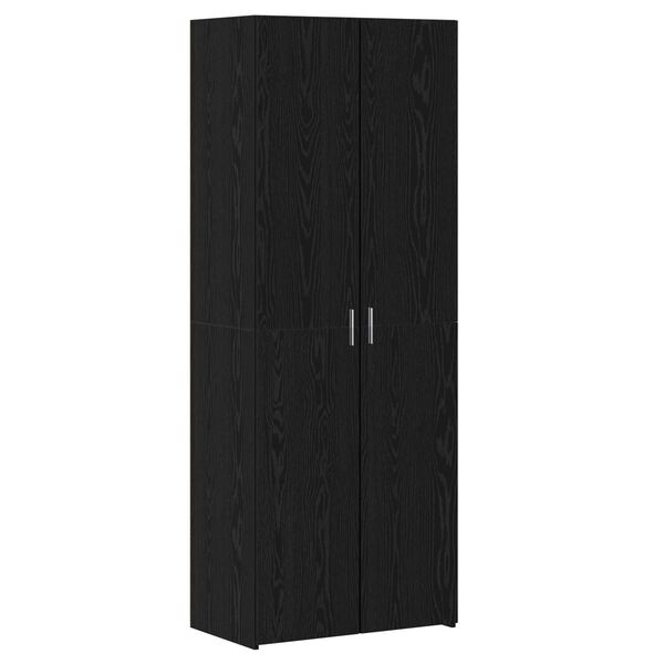 vidaXL Haut Armoire Ch&ecirc;ne noir 70 x 42.5 x 185 cm Bois d'ing&eacute;nierie
