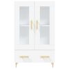 vidaXL Buffet haut blanc 69,5x31x115 cm bois d'ingénierie