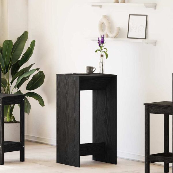 vidaXL Table de bar Ch&ecirc;ne noir 51 x 50 x 103,5 cm Bois d'ing&eacute;nierie