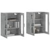 vidaXL Armoires murales 2 pcs gris b&eacute;ton bois d'ing&eacute;nierie