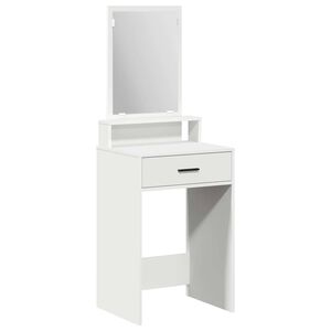 vidaXL Table de Toilette Blanc 50 x 41 x 140 cm Bois d'ing&eacute;nierie