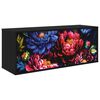 vidaXL Meuble TV mural KIEL 102 x 33 x 40 cm Ch&ecirc;ne noir